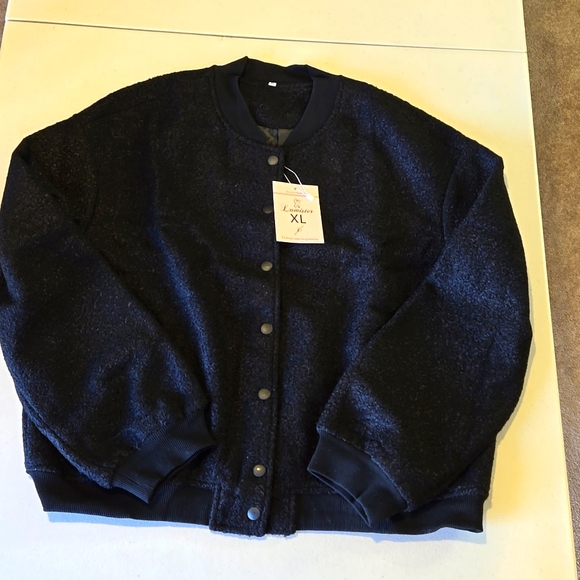 Lumister bomber jacket, black, size XL, NWT - Picture 1 of 9